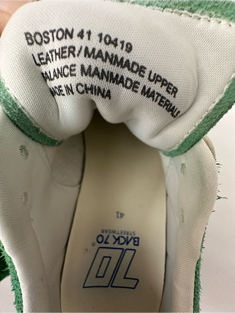 41 BACK 70 The Boston 2505 Streetwear Women’s Green Suede Retro style Sneakers - Picture 11 of 13